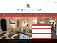 Tablet Screenshot of massena-immo.com